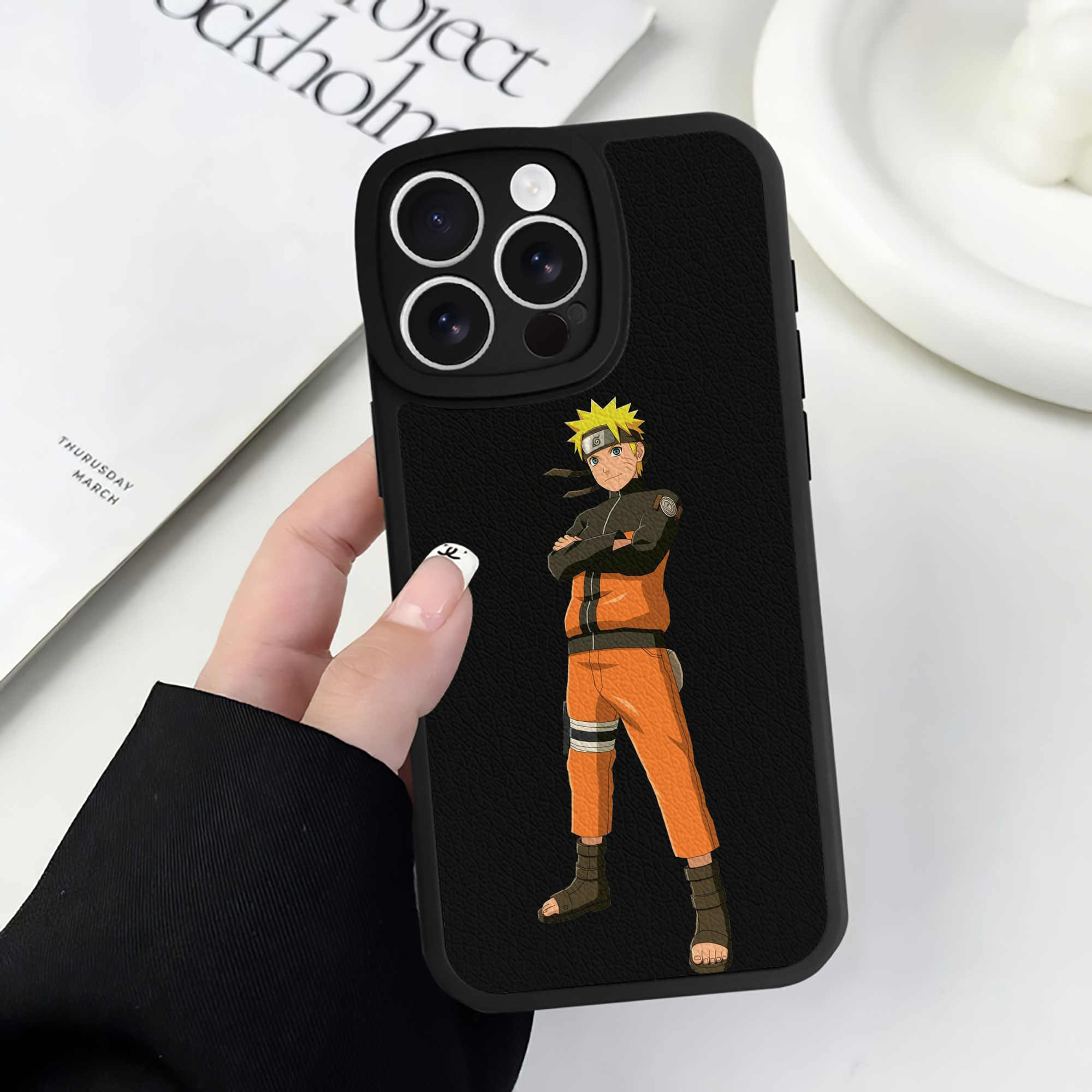 （画像用） NARUTO -ナルト- うずまき ナルト Uzumaki Naruto 【iPhone 16シリーズ対応】シリコンスマホケース（レザー調） 材質：シリコン